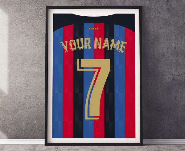 Barcelona FC Shirt Poster Print