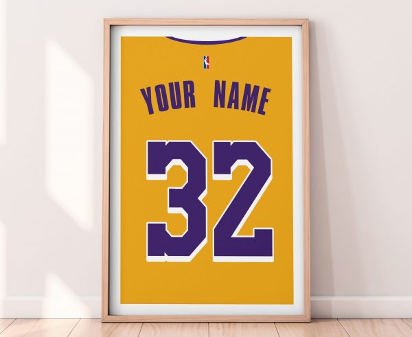 Custom LA Lakers Jersey Poster