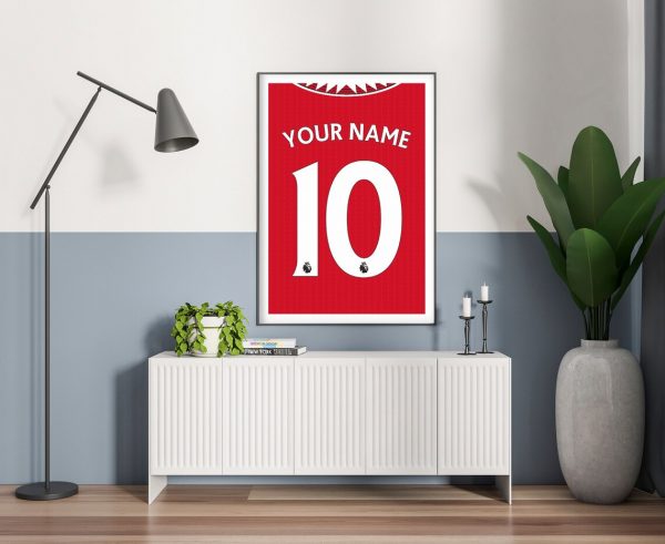 Customised Manchester United Shirt Poster