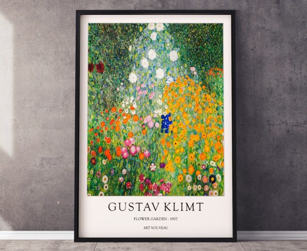 Gustav Klimt Flower Garden Art Print