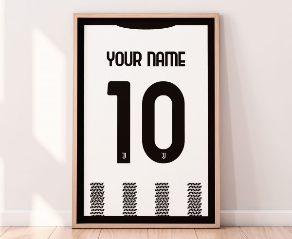Juventus FC Home Shirt Poster Print