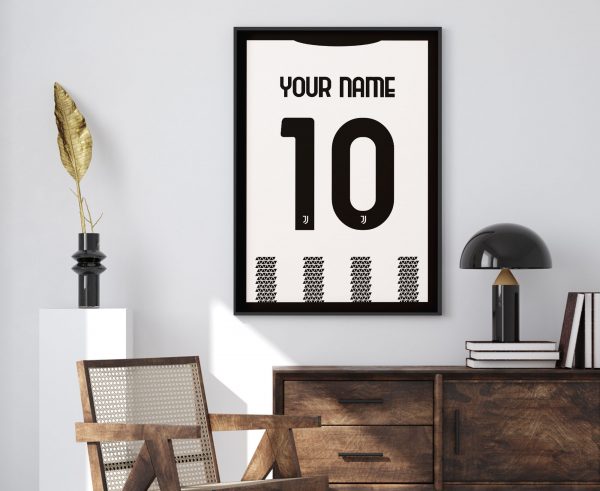 Juventus Home Shirt Poster Print