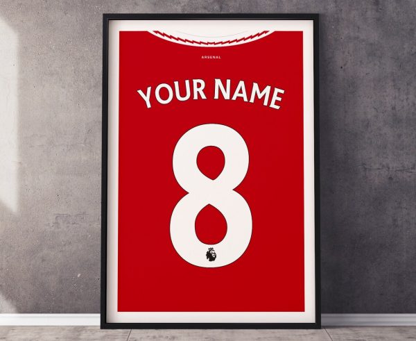 Personalised Arsenal Shirt Poster