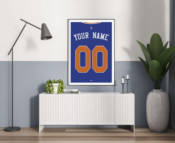 mock up poster frame in modern interior background, living room,