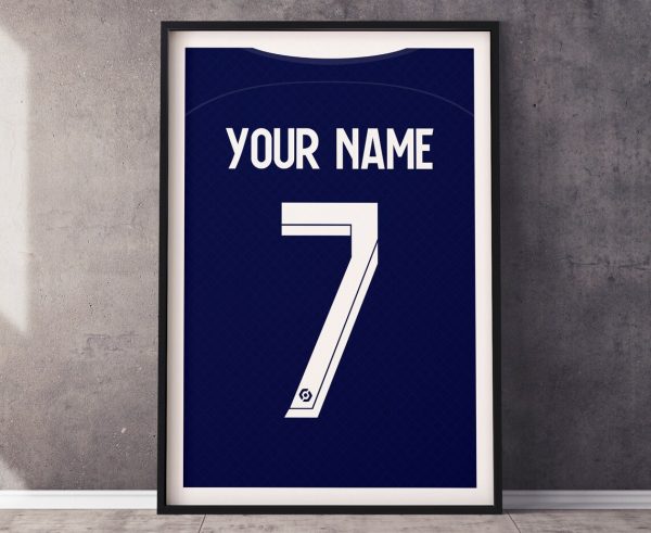 Personalised PSG Shirt Poster