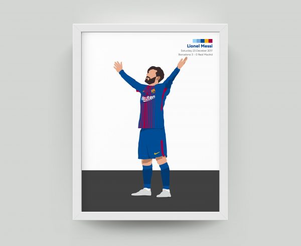 Lionel Messi Arms Wide Poster