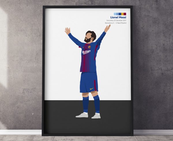 Lionel Messi Arms Wide Poster