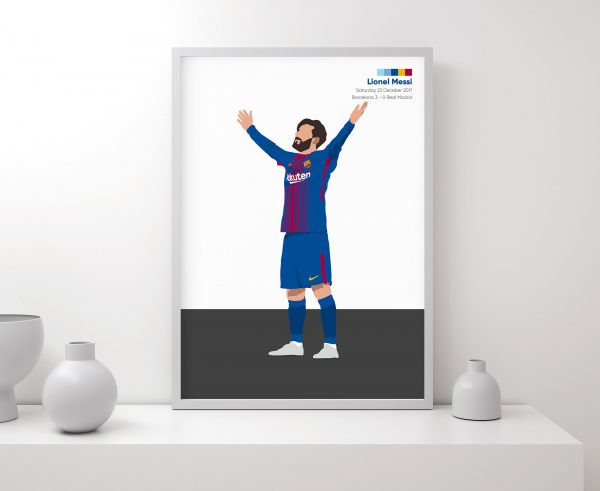 Lionel Messi Arms Wide Poster