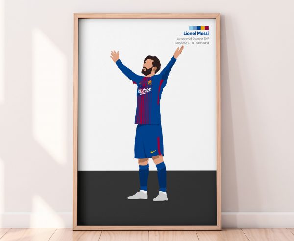 Lionel Messi Arms Wide Poster