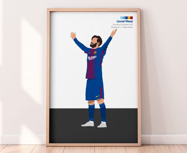 Lionel Messi Arms Wide Poster